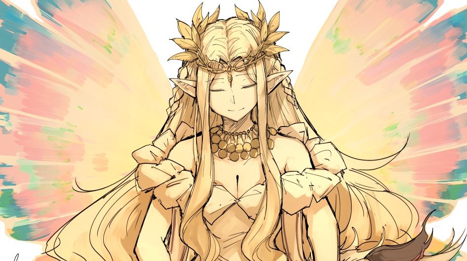 Fgo 奇麗な光 目も眩むような輝き 光彩を放つ風の氏族長オーロラのイラスト でもにっしょん